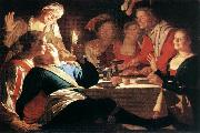HONTHORST, Gerrit van The Prodigal Son af Spain oil painting reproduction